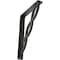 Ekena Millwork Loera Wrought Iron Bracket, (Single center brace), Antiqued Silver 1 1/2"W x 7 1/2"D x 10"H BKTM01X07X10SLOASV - alternate 1
